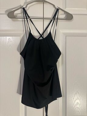 Free People Black Strappy Cami Tank Top